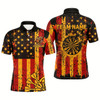 Goofygear Custom Autumn Grunge Us Flag Patriotic Dart Shirts For Men, Thanksgiving Retro Darts Team Jerseys