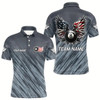 Goofygear Personalized Funny 8 Ball Wings Us Flag Grey Billiard Shirts For Men, Patriotic Billiard Jerseys