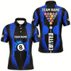 Goofygear Personalized Blue 3D 8 Ball Pool Custom Billiard Team Shirts, Pool Tournament Jerseys For Men