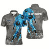 Goofygear Custom Ball 8 Thunder Lighting Grunge Billiard Shirts For Men Best Billiard Team Jersey Blue