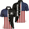 Goofygear Us Flag Custom Bowling Team Shirts For Men Bowling Ball Pattern Patriotic Gifts