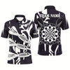 Goofygear Black White Big Darts Arrow Custom Darts Shirts For Men, Best Darts Tournament Jerseys For Team