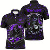 Goofygear Purple Funny Death Skeleton 8 Ball Pool Men Billiard Shirts Custom Name Lightning Billiard Jerseys