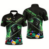 Goofygear Funny Green Death Skeleton Play Pool Custom 3D Printed Billiard Shirts For Men Billiard Jerseys