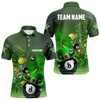 Goofygear Green Luckiest Shamrock 3D Billiard Balls Pool Shirts For Men Custom St Patrick Day Billiard Jersey