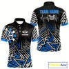 Goofygear Personalized Darts Heartbeat Zig-Zag Pattern Custom Dart Shirts For Men, Dart Team JerseyBlue Style 2