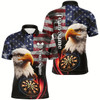 Goofygear Personalized Eagle Darts Board Smoke Us Flag Men 3D Darts Shirts, Patriotic Darts Team Jerseys