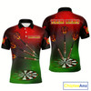 Goofygear Men’S Personalized Darts Shirts With Multi-Color Dartboard And Flame Dart Arrows