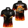 Goofygear Custom Fire Flame Wolfs Dartboard Dart Jerseys For Men Dart Team Jerseys Personalized Style 1