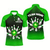 Goofygear Custom Bowling Polo Shirts For Men Green Bowling Team Jerseys Unisex