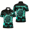 Goofygear Personalized Turquoise Darts Board 3D Printed Men Polo Shirts, Darts Team Jerseys