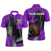 Goofygear Personalized 3D All Over Print Darts Men Polo Shirts Custom Purple Darts Team Jersey