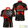 Goofygear Black And Red Darts Jersey For Men Custom Team Polo Darts Shirt Uniform