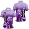 Goofygear Purple Lightning Lion Bowling Polo Shirts For Men Custom Lion Bowling Team Jerseys Style 2