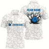 Goofygear Custom Multi-Color Bowling Team Shirts For Men , Bowling Polo/ Quarter-Zip Shirts Bowling League Jerseys