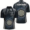 Goofygear Navy Blue Thunder Lightning Darts Quarter Zip Shirt Custom Dart Shirts For Men Dart Jersey