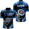 Goofygear Archery 3D Target Blue Jersey Custom Name Men Quarter-Zip Shirt Team League Archery Shirts