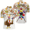 Goofygear Custom Thanksgiving Day Turkey Chicken Billiard Men Quarter-Zip Shirts, Thanksgiving Gifts