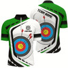 Goofygear Personalized Archery Target White Green Jersey Men Quarter-Zip Shirt Custom Archery Outfit