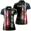 Goofygear American Flag Bowling Shirt For Women Custom Bowling Jersey For Team Patriots Ladies Polo Shirt