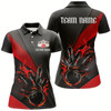 Goofygear Black And Red Custom Name Bowling Tournament Jerseys For Women, Bowling Team Shirts Style 1