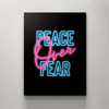 Inspirational Canvas Art Featuring The Message "Peace Over Fear" With A Christian Religious Theme For Comfort And Hope