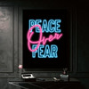 Inspirational Canvas Art Featuring The Message "Peace Over Fear" With A Christian Religious Theme For Comfort And Hope