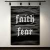 Canvas Art Featuring The Inspirational Message Faith Over Fear With A Religious Christian Theme