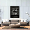Canvas Art Featuring The Inspirational Message Faith Over Fear With A Religious Christian Theme