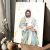 Paper Print Depicting The Lost Sheep With Jesus A Religious Christian Canvas Painting