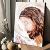 Paper Print Featuring The Father A Jesus Painting On Canvas With A Religious Christian Theme
