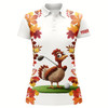 Goofygear Funny Turkey Women Golf Polo Shirts Custom Thanksgiving Women'S Golf Outfits, Unique Golf Gifts