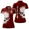 Goofygear Smoke Skull Red Womens Darts Polo Shirts Custom Darts Shirt For Women Scary Dart Jerseys