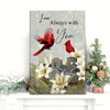 Canvas Wall Art Featuring The Message I Am Always With You A Cardinal Bird Christian Decor And Religious Poster