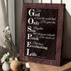 Wall Art Featuring John 3:16 For God So Loved The World A Bible Verse Christian Decor