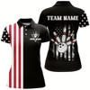 Goofygear American Bowling Shirt Women Black Bowling Team League Jersey Custom Bowling Polo Shirt