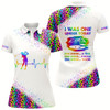 Goofygear Funny Golf Shirts For Women I Was One Under Today Custom Rainbow Neon Leopard White Women Polo Shirts Style 1