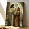 Jesus Wiping Away Tears Canvas Poster Christian Wall Art Christ Pictures Religious Canvas Prints Compassionate Wall Art