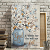 God Is Within Her She Will Not Fall Psalm 46:5 Christian Canvas Prints Bible Verse Artwork Faith Canvas For Empowering
