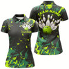 Goofygear Black And Green Camo Bowling Team Shirts Custom Women Polo Shirts Bowling League Shirts Style 1