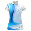 Goofygear Blue Light Twinkle Womens Golf Polo Shirts Custom Name Golf Shirts For Women Golfing Gifts