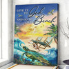 Turtle Give It To God And Go To The Beach Christian Canvas Prints Faith Canvas Bible Verse Art For Calm And Peaceful