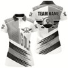 Goofygear Black And White Golf Clubs Women Golf Polo Shirts Custom Team Golf Shirts, Golf Attire For Ladies