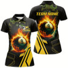 Goofygear Billiard Flaming 9 Ball Pool 3D Printed Women Polo Shirts, Best Custom Pool Team Jerseys Shirts