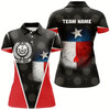 Goofygear Retro Texas Flag Darts Polo Shirt Custom Patriotic Darts Shirt For Women Dart Jerseys