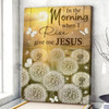In The Morning When I Rise Give Me Jesus Dandelion Flowers Christian Canvas Prints Faith Canvas Bible Verse Art