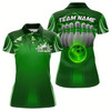 Goofygear Custom Green Bowling Tournament Bowling Polo Shirts For Women With Team Name