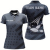 Goofygear American Flag Bowling Polo Shirt Team Patriotic Bowling Jersey For Women Bowlers Short Sleeve
