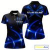 Goofygear Lightning Dart Arrow Custom Blue Darts Polo Shirt For Women - Darts Team Jersey