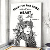 Trust In The Lord With All Your Heart: Christian Canvas Prints Featuring Bible Verse Faith Canvas For Devotion